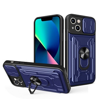 BLUE color iPhone  Ring Card Holder Shockproof Armor Case Cover  iphone 11